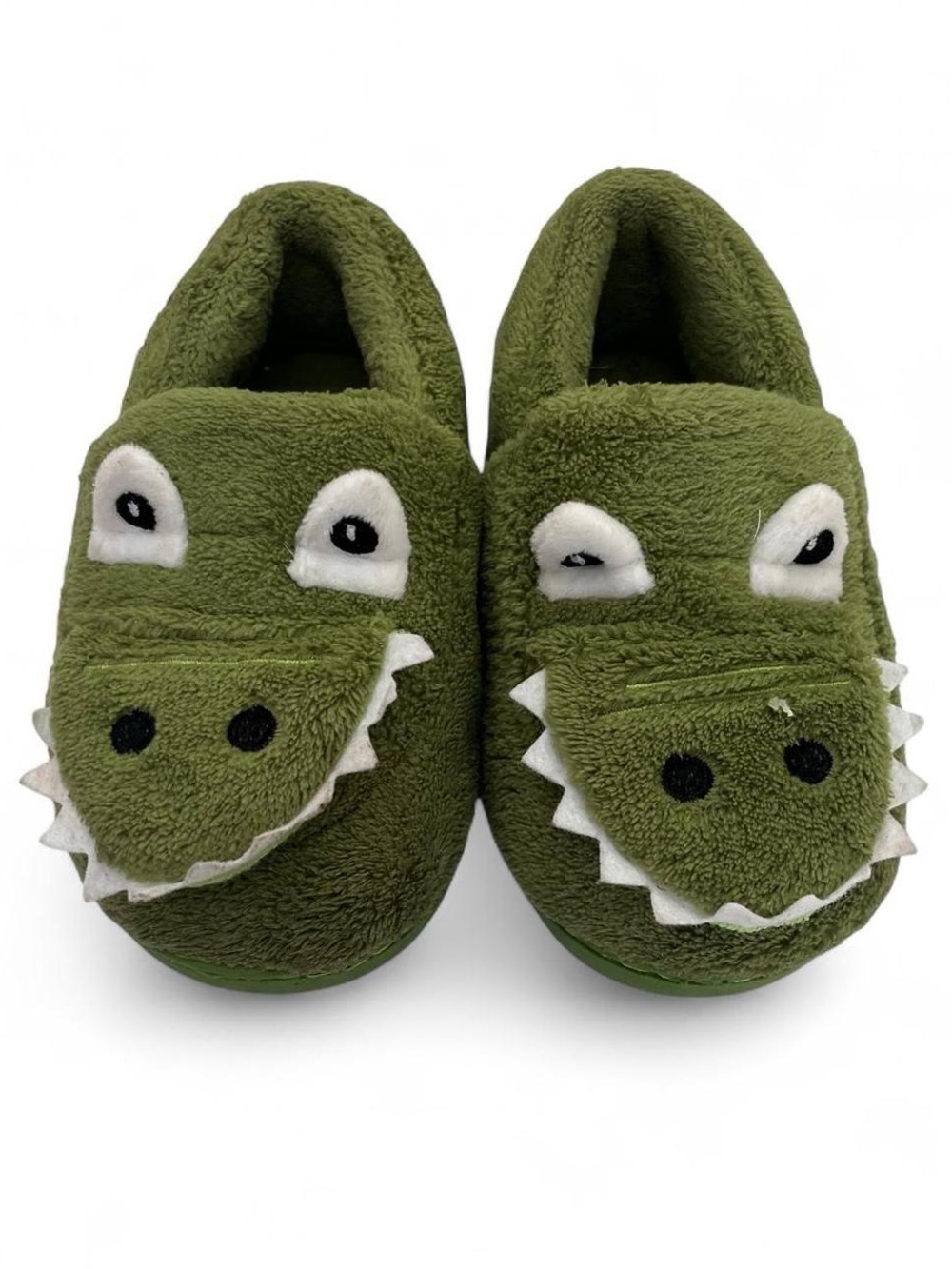 Toddler Boy Size 9C 10C Cozy Closed Toe Green Playful Alligator Slippers SHEIN